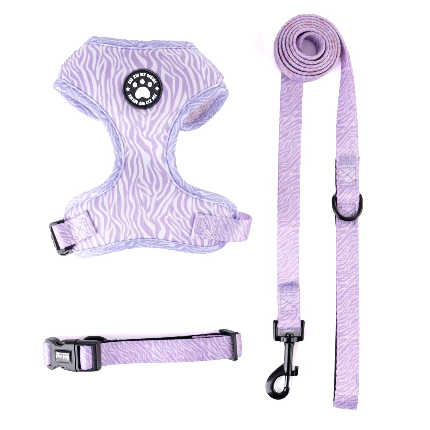 Adjustable Patterned Dog Chest Harness With Leash Soft Breathable For Outdoor Walking Small Medium Dogs Puppy Birthday Gift
