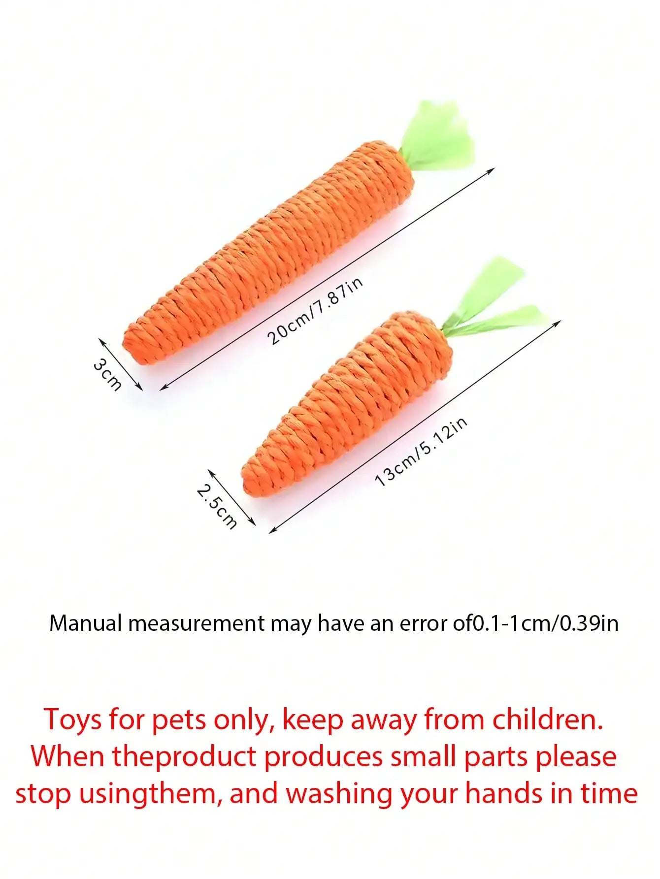 1pc Carrot Shaped Interactive Cat Toy, Made Of Sisal Rope, Helps Cats Scratch, Bite And Grind Teeth. Filled With Sand To Make Sounds, Attracting Cats. Available In Large And Small Sizes, Suitable For Cats Of All Sizes. Indoor