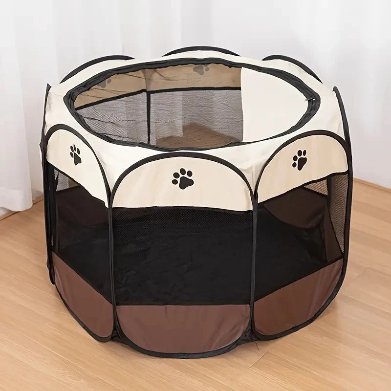 Cat Maternity Room Octagonal Pet Fence Oxford Cloth Waterproof and Scratch-Resistant Foldable Pet Tent Cat Nest Kennel