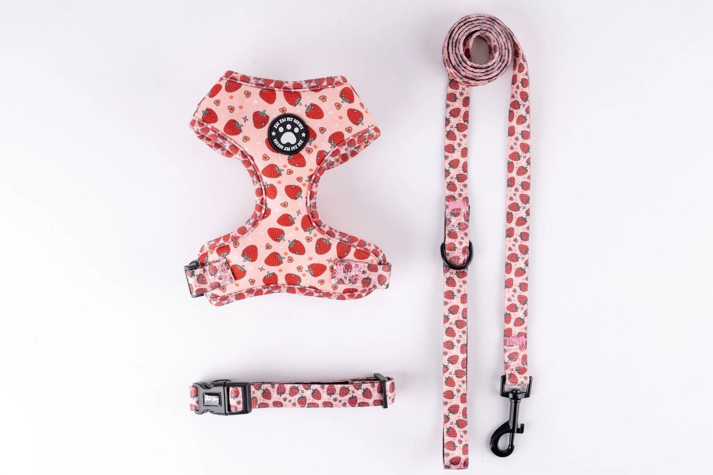 Adjustable Patterned Dog Chest Harness With Leash Soft Breathable For Outdoor Walking Small Medium Dogs Puppy Birthday Gift