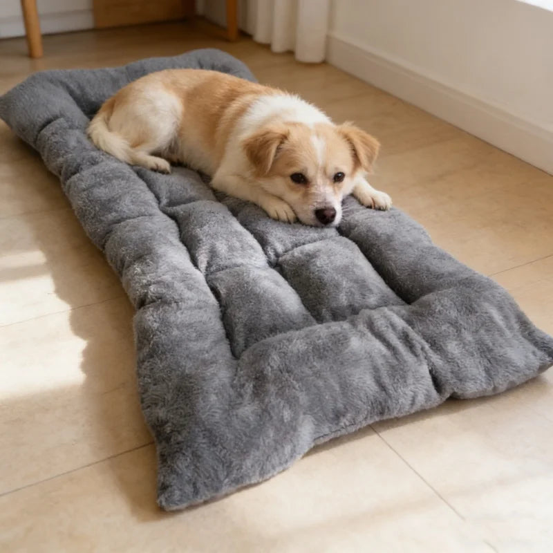 Plush Dog Bed Sofa Thickened Super Soft Polyester Pet Mat Dog Crate Mat Bed For Small Medium Large Dog Bed
