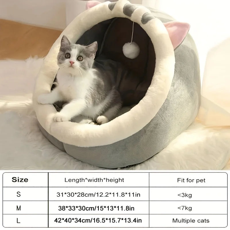 Cute And Soft Cat House Super Cat Bed Warm Deep Sleep Comfort  Cat Bed Pets Tent Cozy Cave Nest Small Dog Mat Bag
